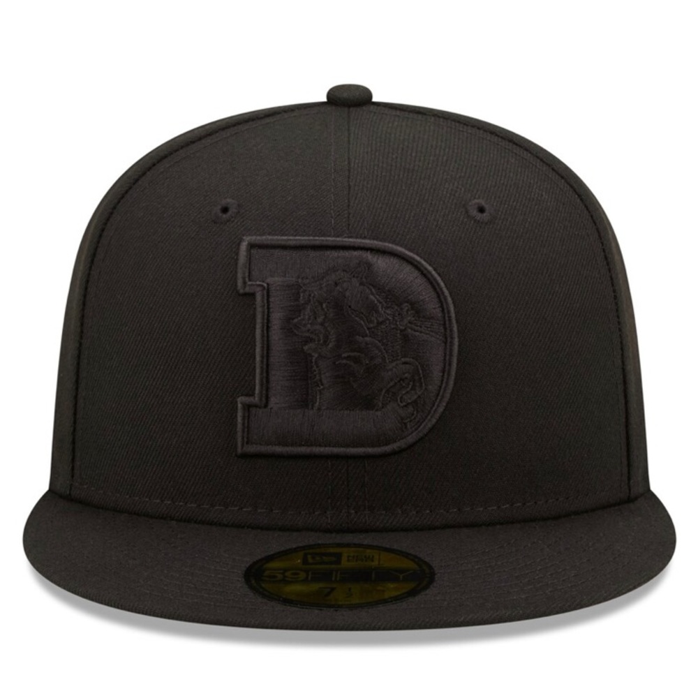 Men's Denver Broncos New Era Black Historic Logo 59FIFTY II Fitted Hat   7 3/8
